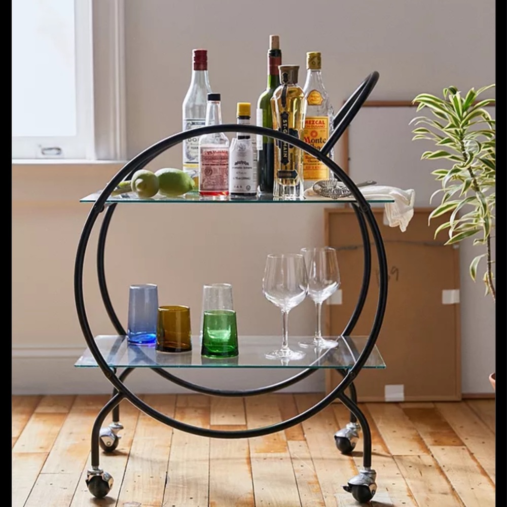 UO Black Bar Cart